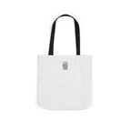 White Canvas Tote Bag, Black Straps "NYC Skyline Blue Out" with NYC More Than Ever Logo
