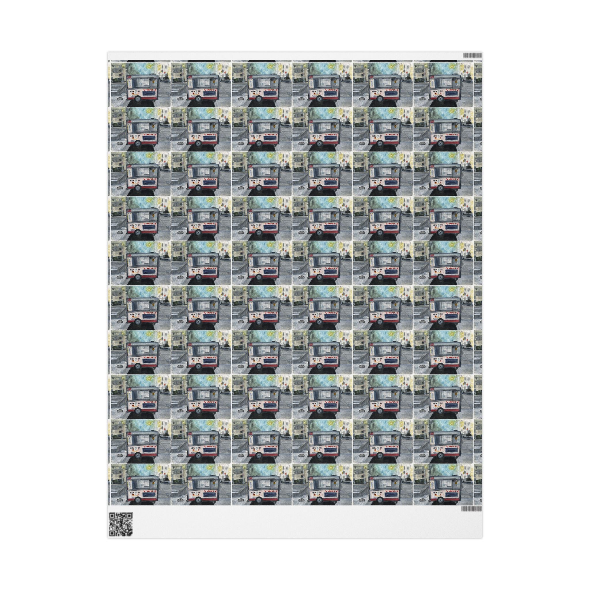 Wrapping Paper "NYC Hot Dog Cart"