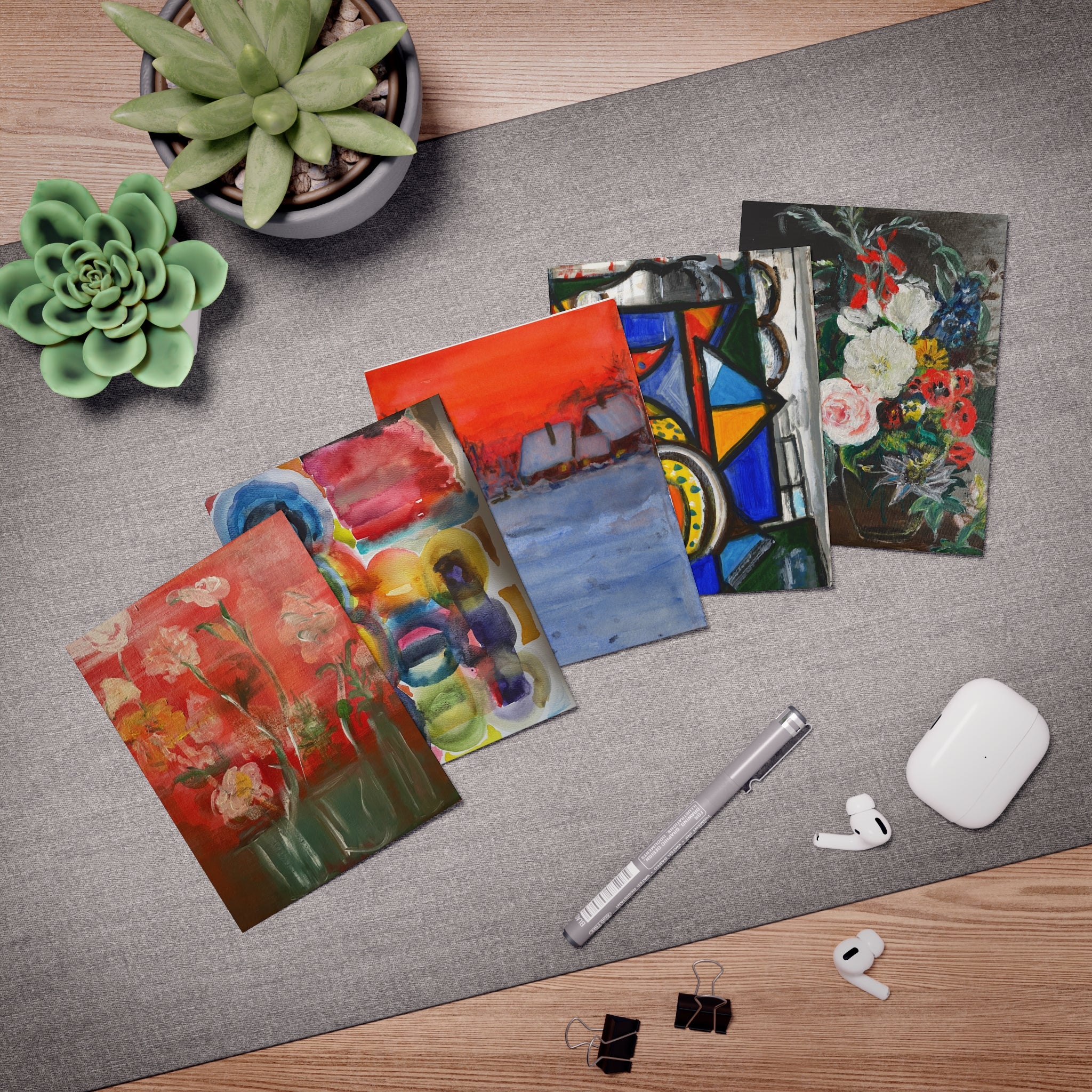 Multi-Design Greeting Cards (5-Pack) Tiny House Red Sky and more