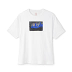 "NYC Skyline Blue Out" Unisex Oversized Boxy Tee