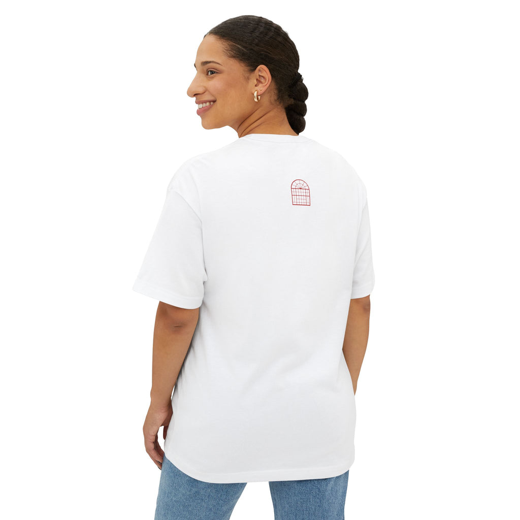 "NYC Skyline Blue Out" Unisex Oversized Boxy Tee