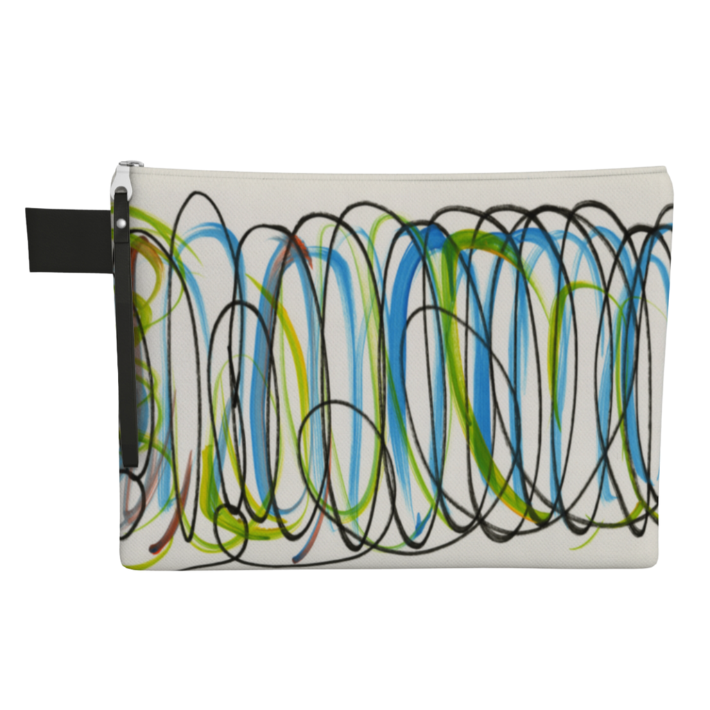 "Homegrown Graffiti Colorful Squiggles" Small Zipper Carry-all
