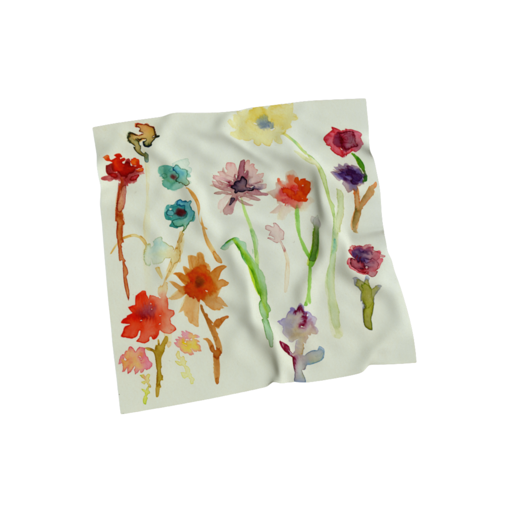 "Wildflower" Silk Scarf