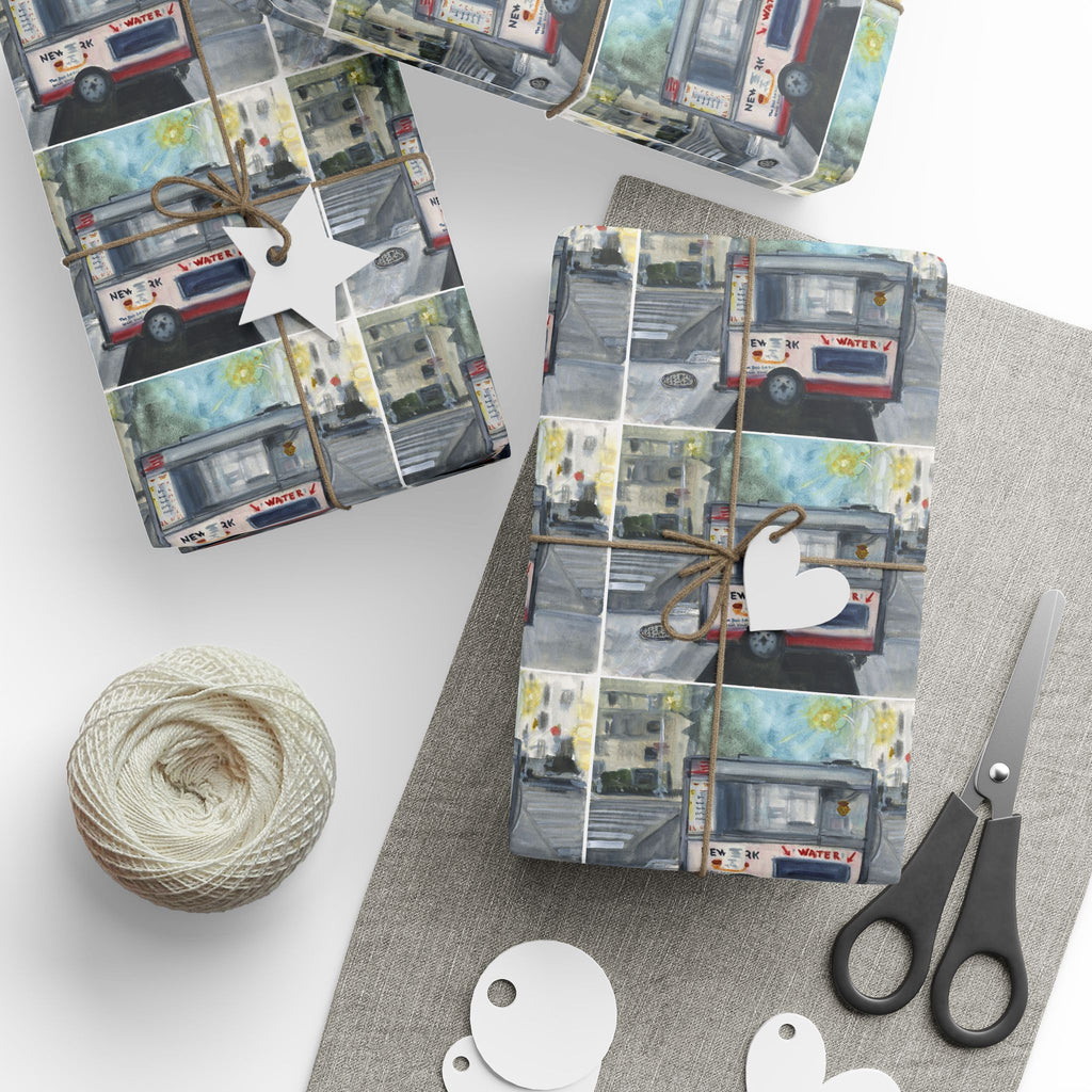 Wrapping Paper "NYC Hot Dog Cart"