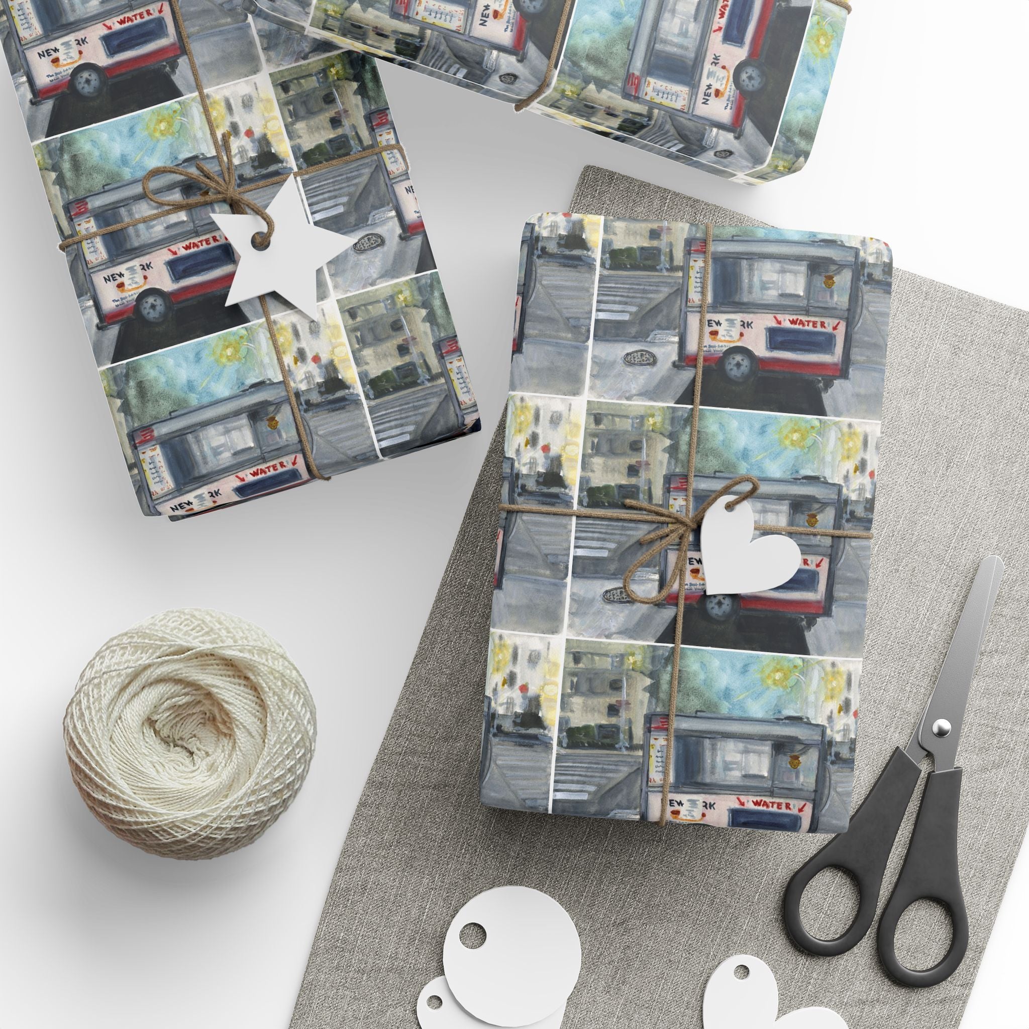 Wrapping Paper "NYC Hot Dog Cart"
