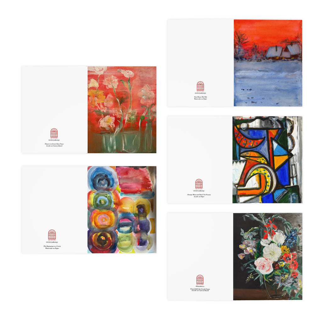 Multi-Design Greeting Cards (5-Pack) Tiny House Red Sky and more