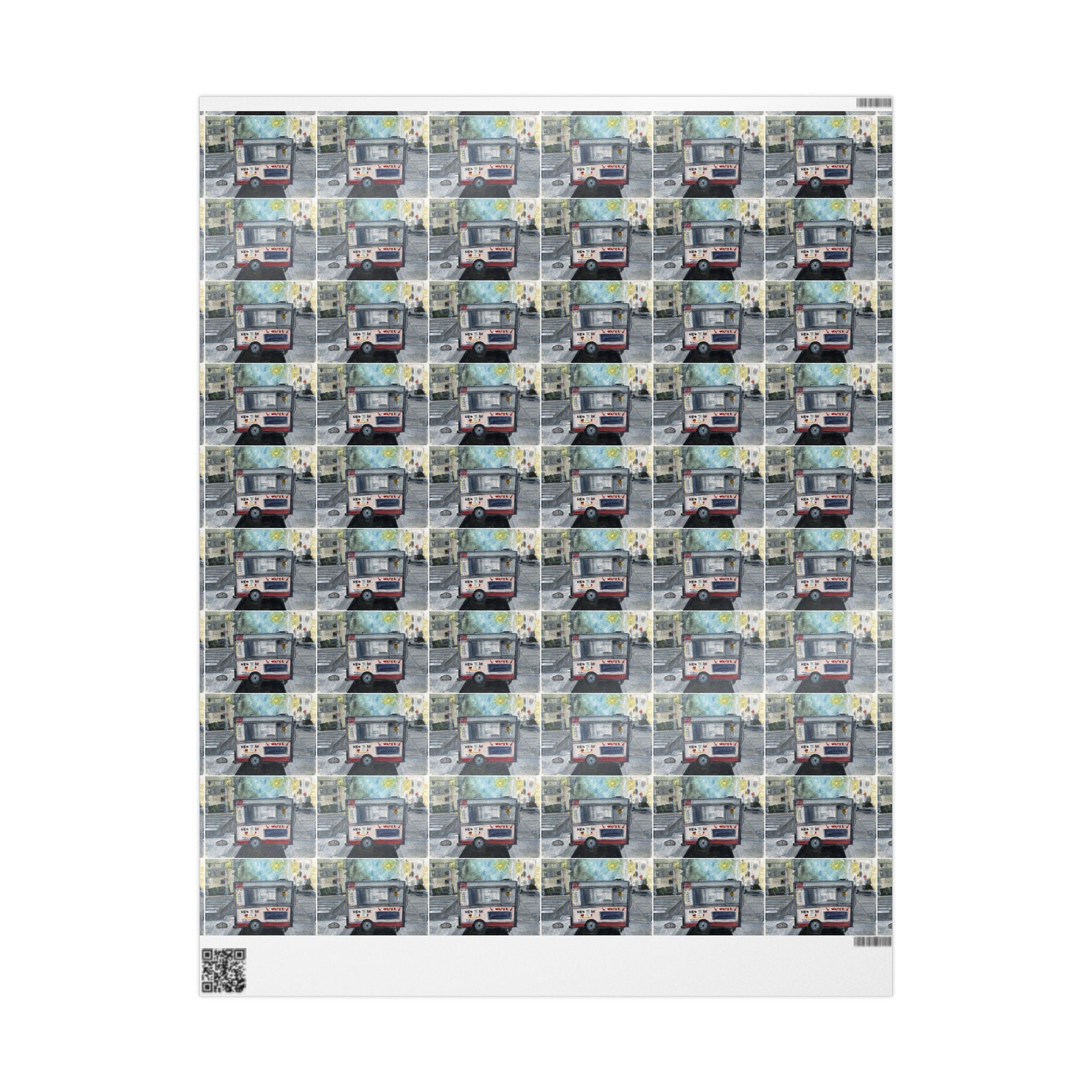 Wrapping Paper "NYC Hot Dog Cart"