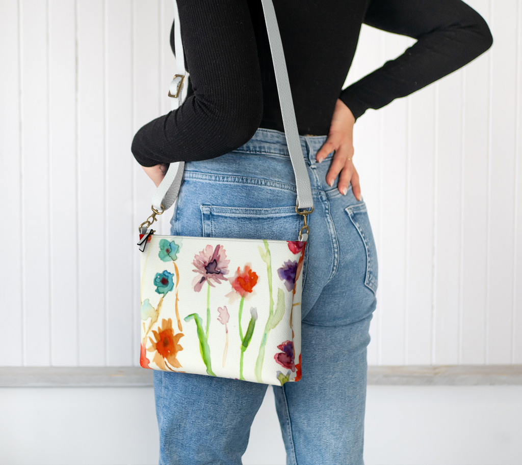 "Wildflower" Vegan Leather Crossbody Purse