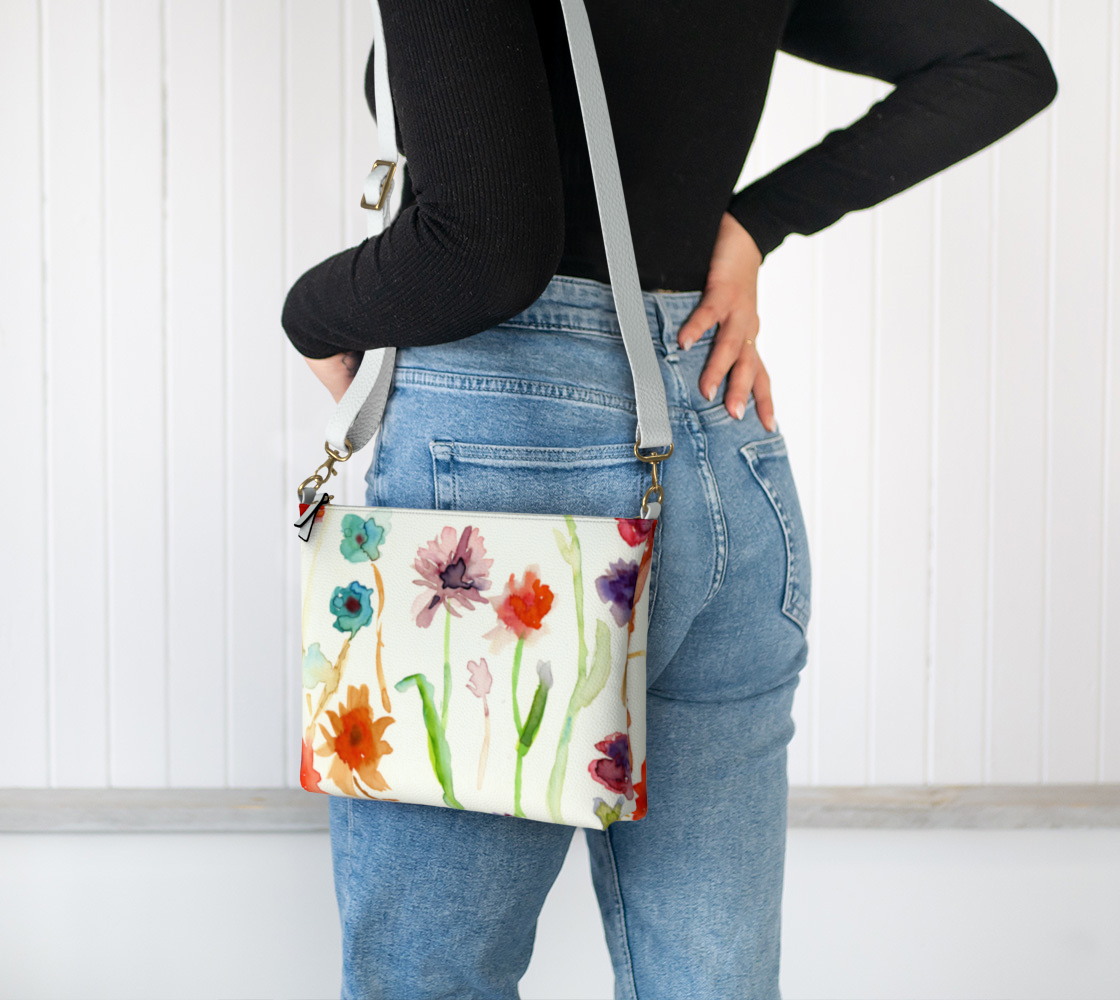 "Wildflower" Vegan Leather Crossbody Purse