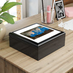 Ebony Keepsake Jewelry Box "NYC Skyline Blue Out"