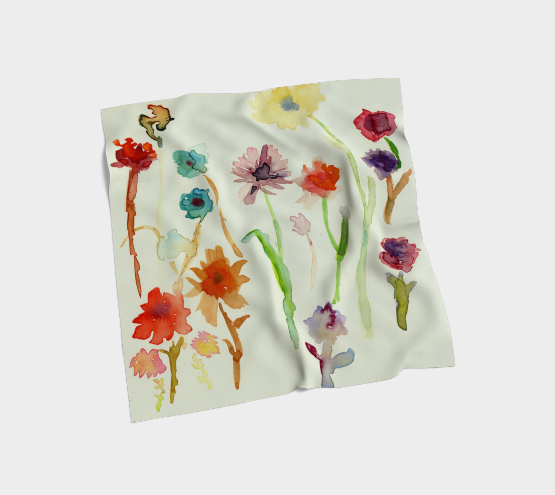 "Wildflower" Silk Scarf