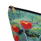 "Poppies in a Field" Large Accessory Pouch T-Bottom