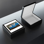 Ebony Keepsake Jewelry Box "NYC Skyline Blue Out"