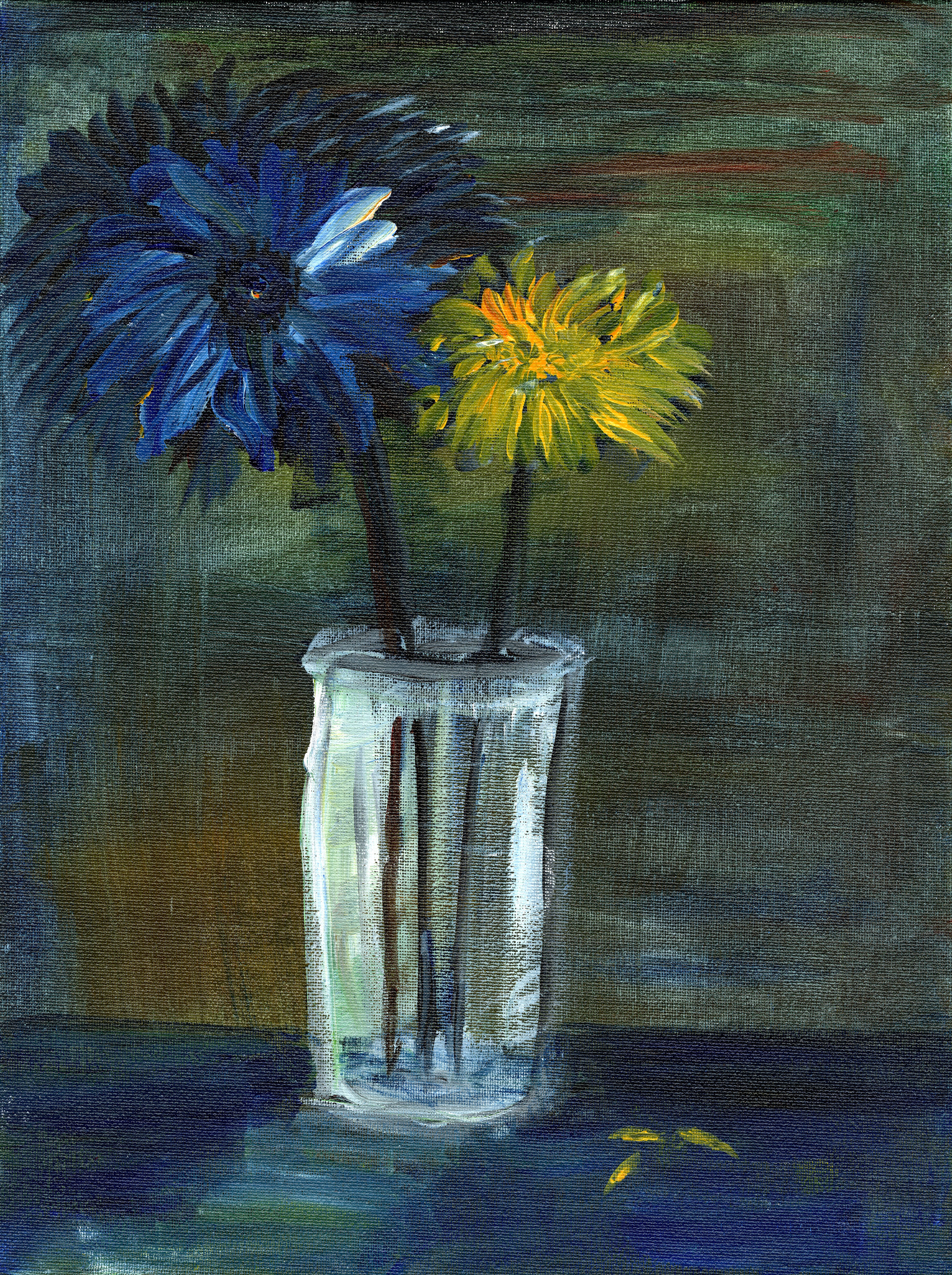 Bodega Garden - Zinnia Blue and Yellow