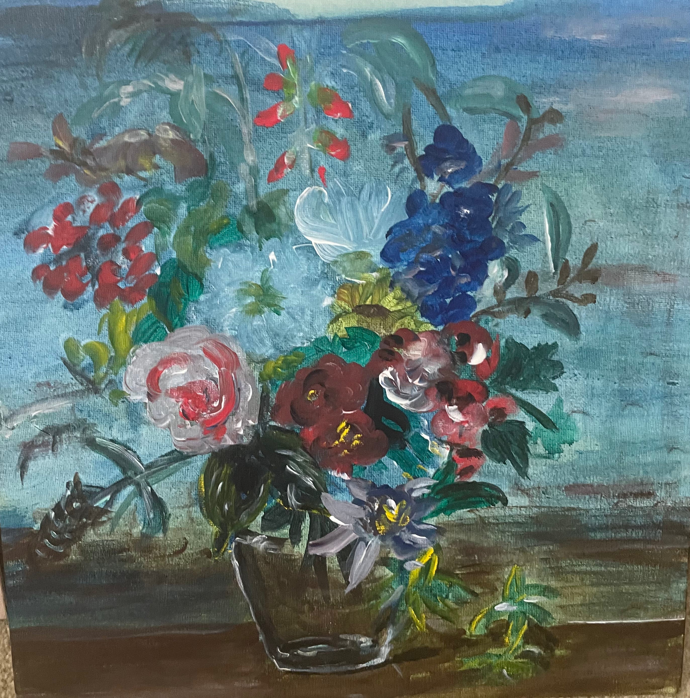 Bodega Garden -Floral Still LIfe Leftover Paints