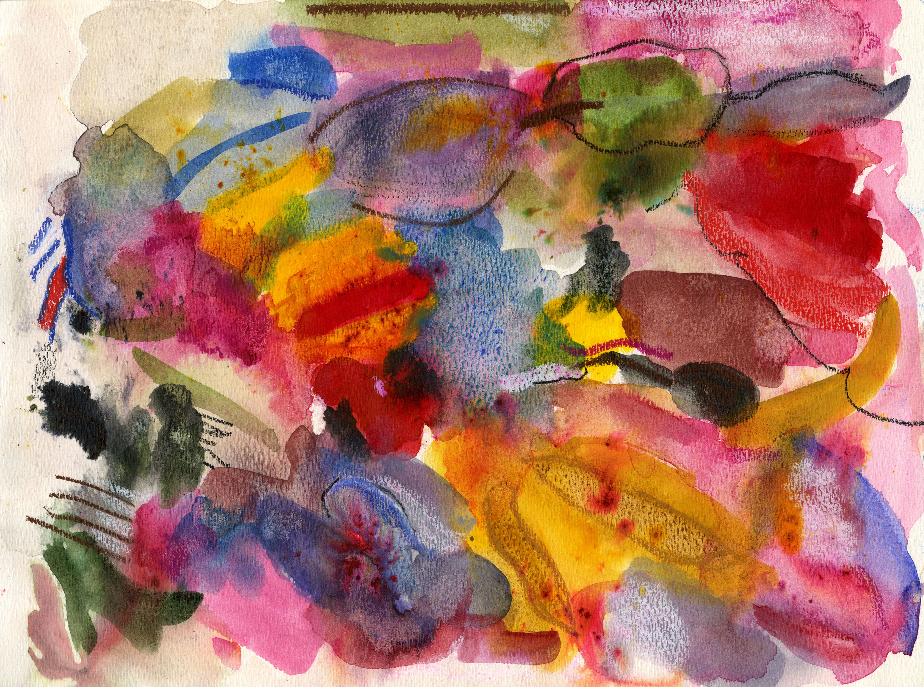 Flowers in Water - Abstract Bouquet