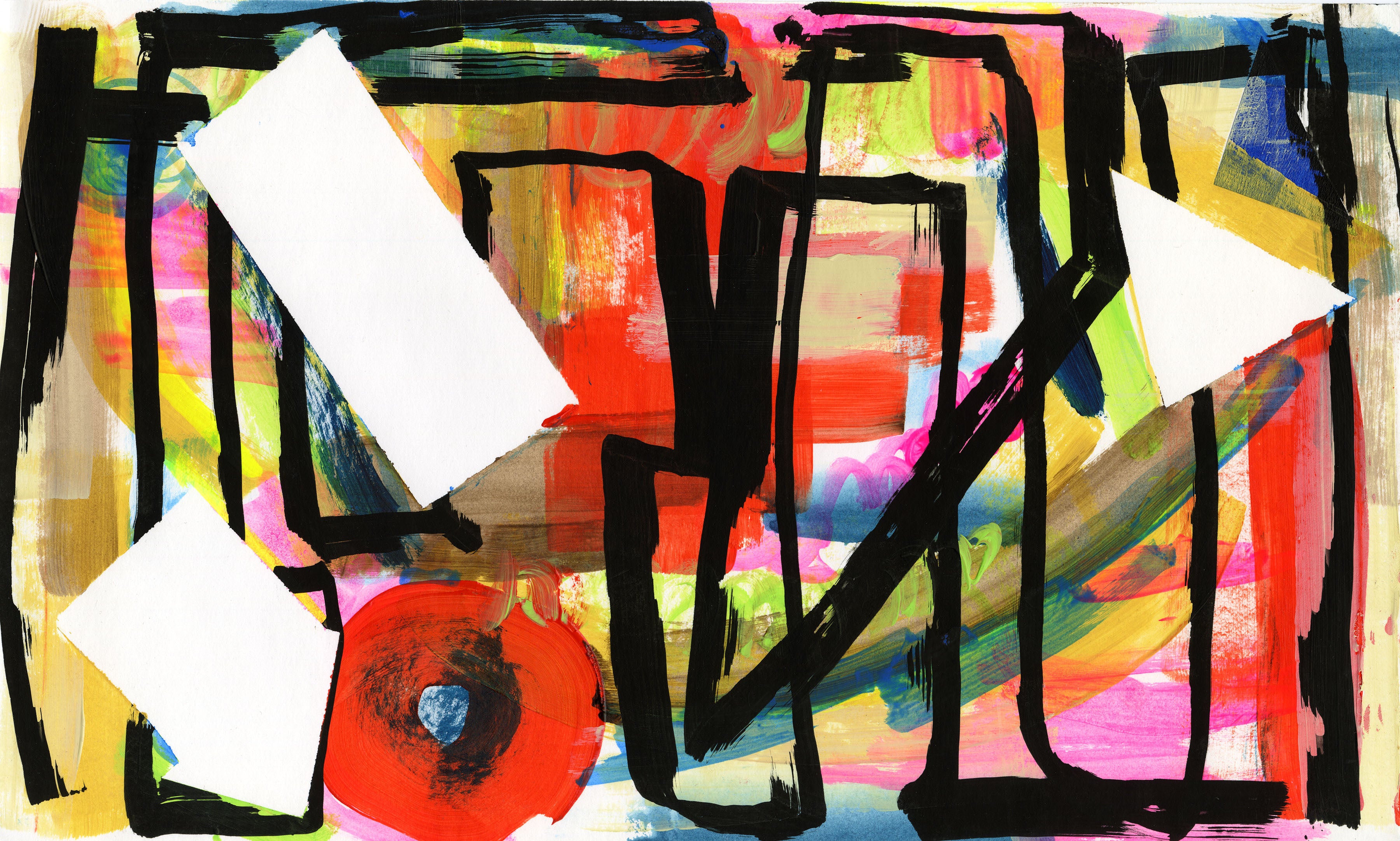 Homegrown Graffit- Colorful White Space with Poppy