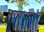 "Homegrown Graffiti Colorful Squiggles" Handmade Canvas Zipper  Dual-Sided Carry-all