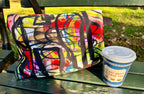 "Homegrown Graffiti with Poppy" Canvas Zipper Carry-all