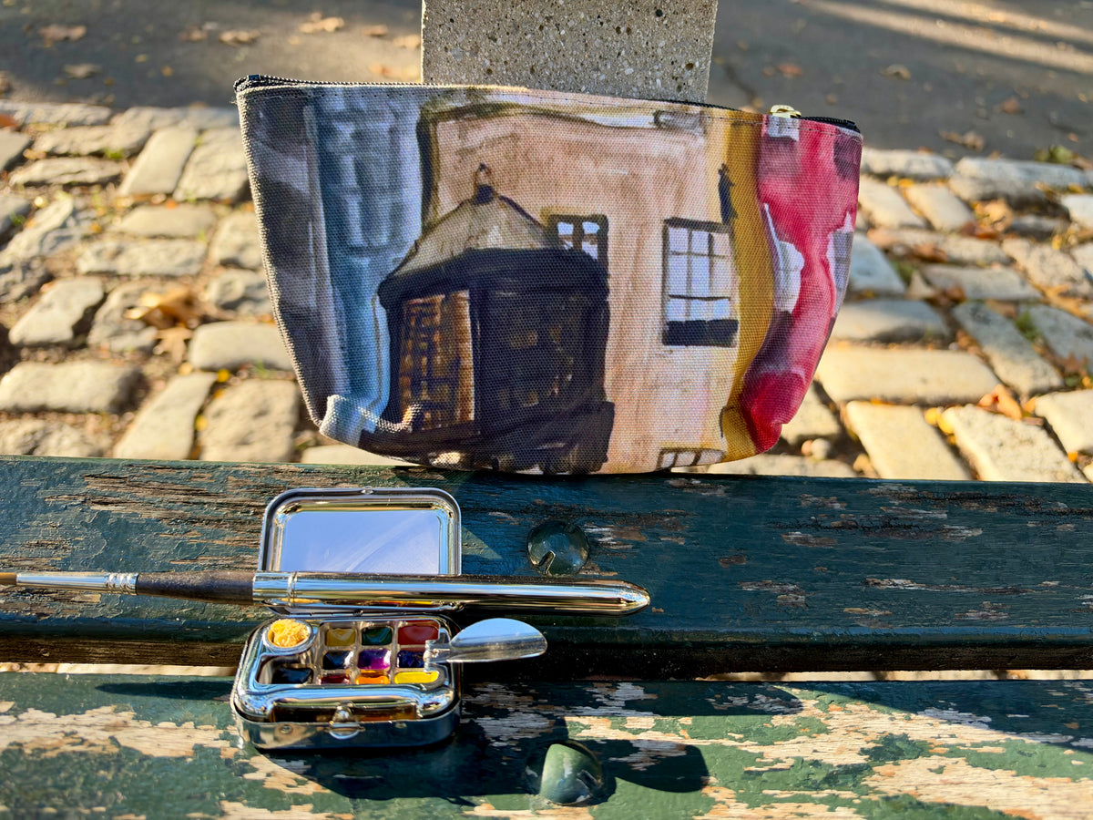 "NYC Water Tower" Accessory Small Pouch with T-Bottom