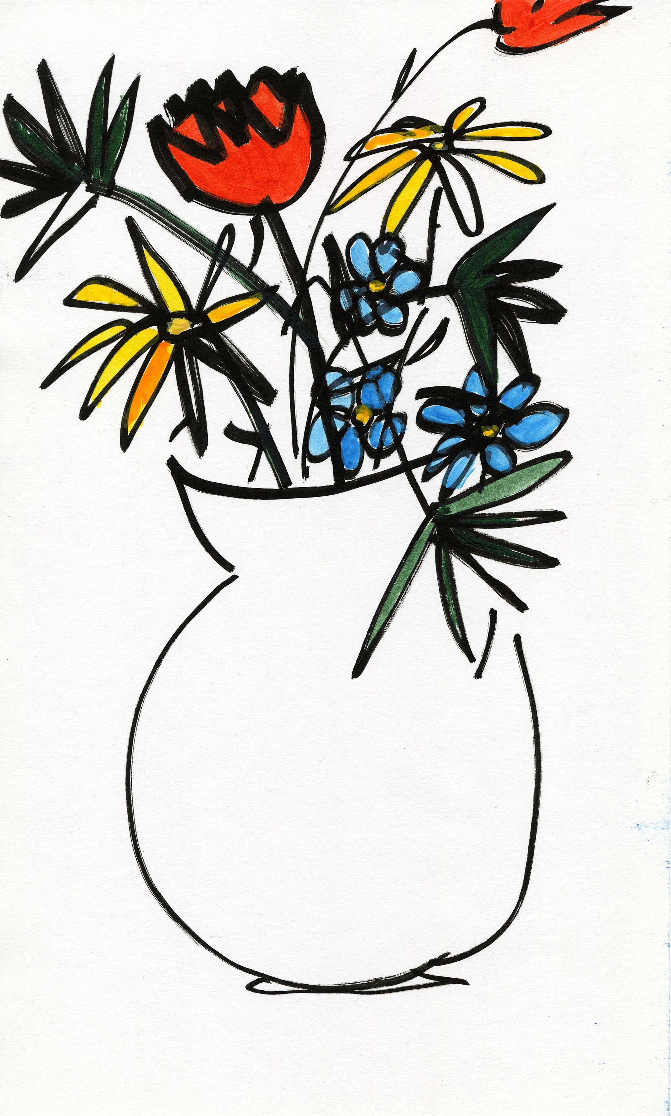 Illustrating Life - Illustrated Tall Flowers