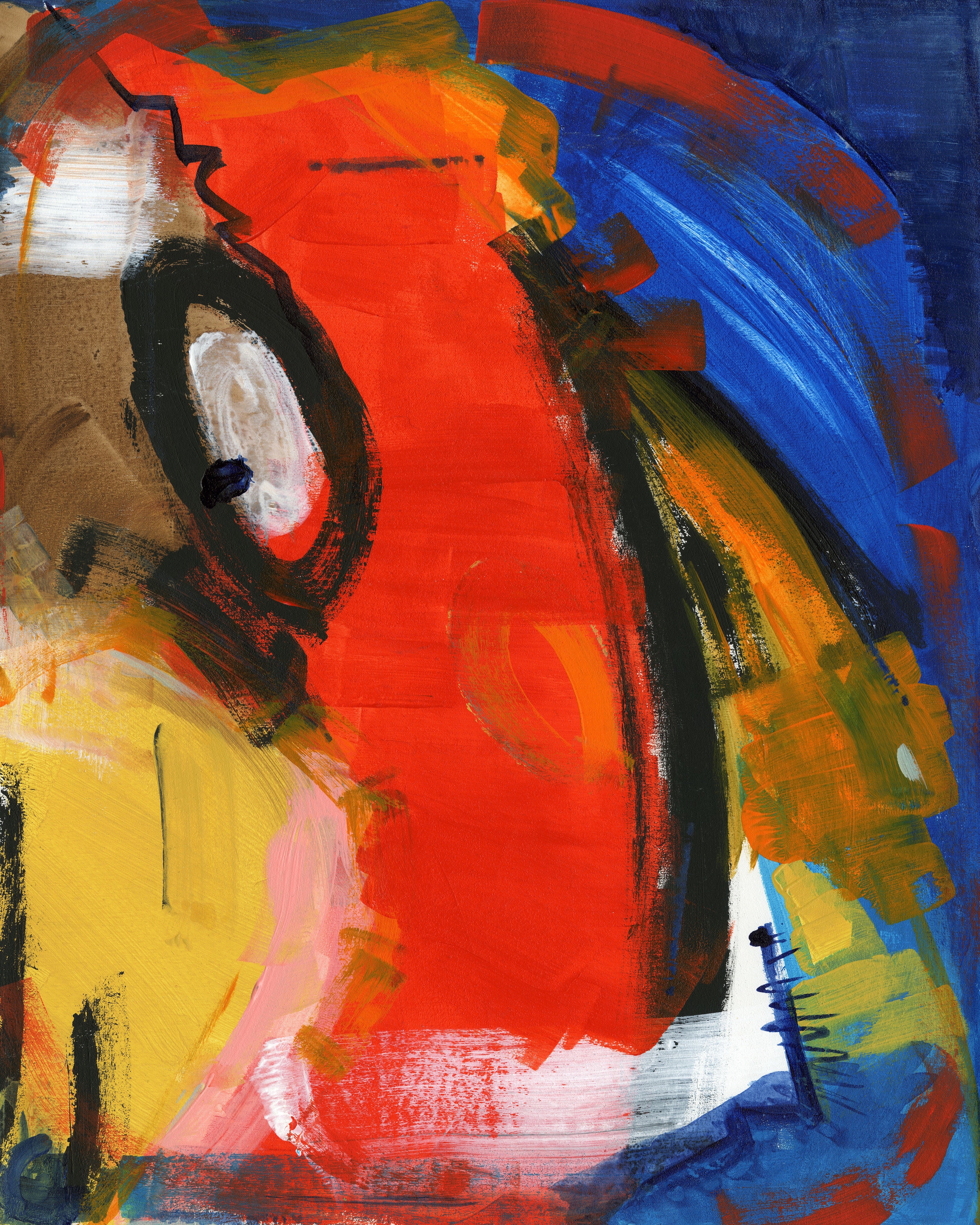 It's Not Them, It's Me -Orange Wolf and Blue Sky Not Kandinsky
