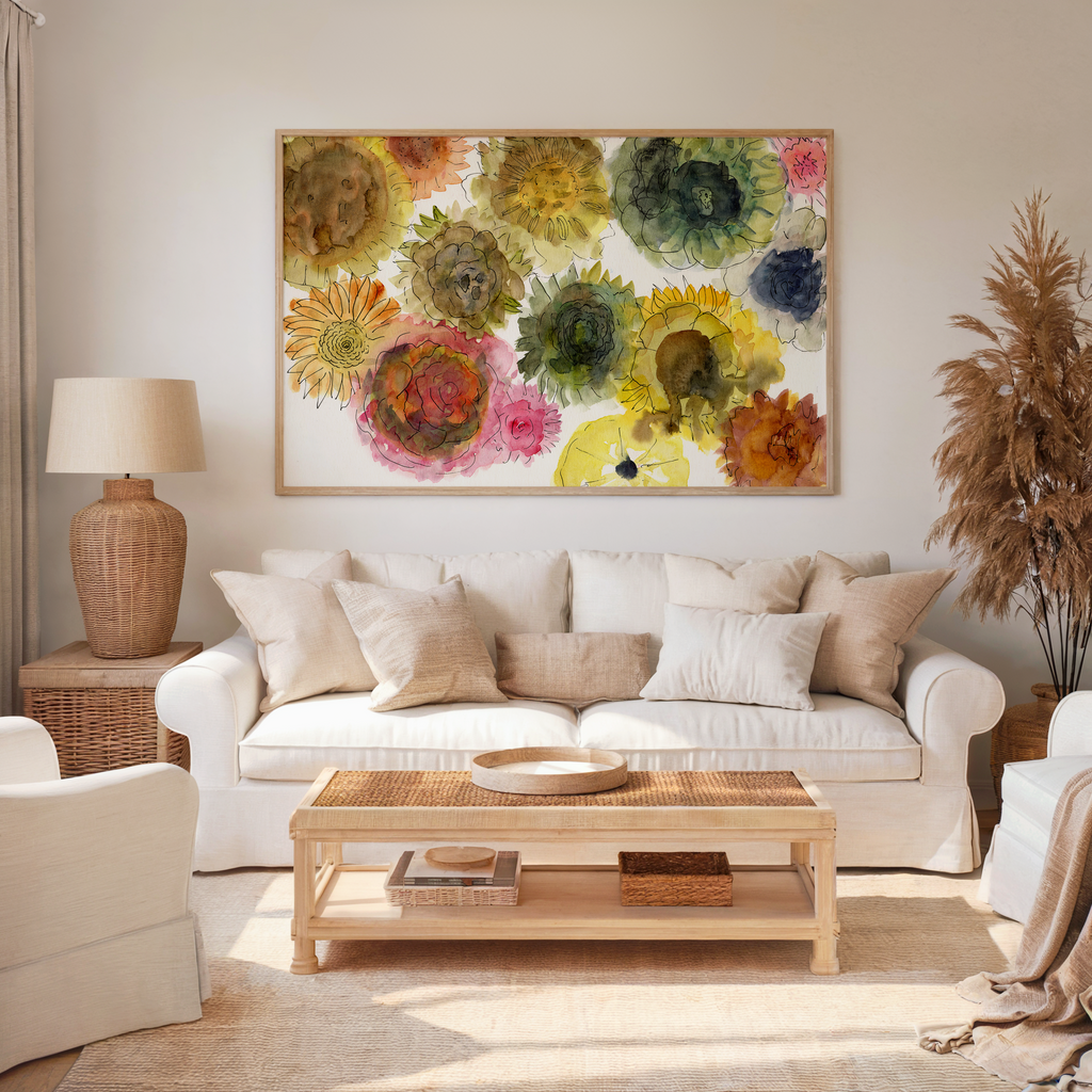 Flowers in Water - Loose Sunflowers