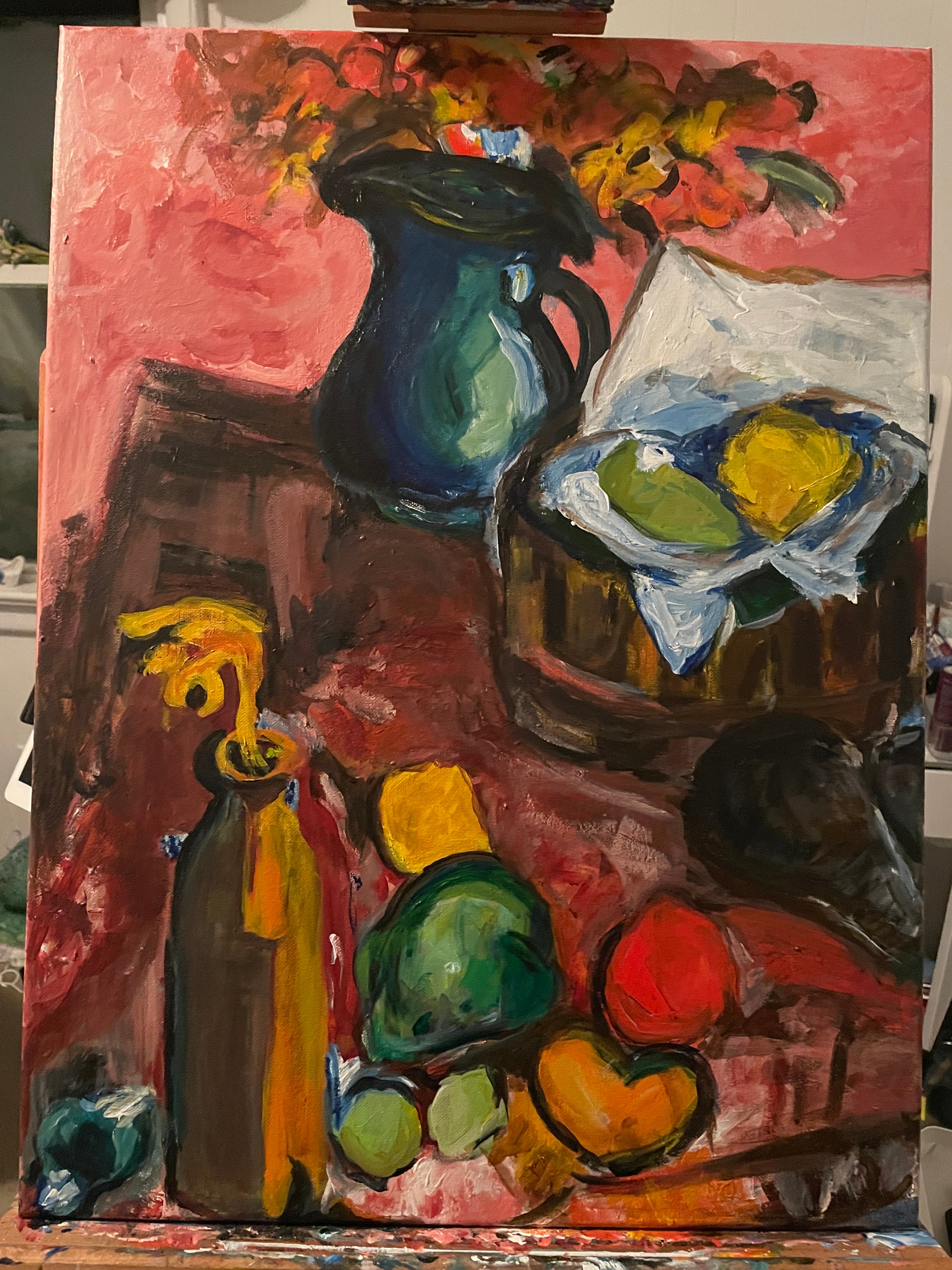 Tablescapes - Table with Jug and Fruit