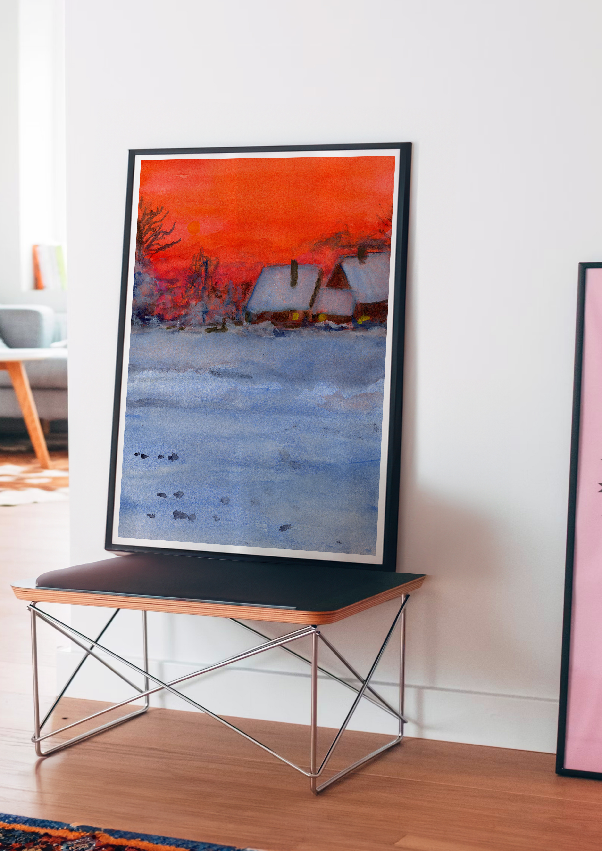 Tiny Houses - Red Sky Landscape