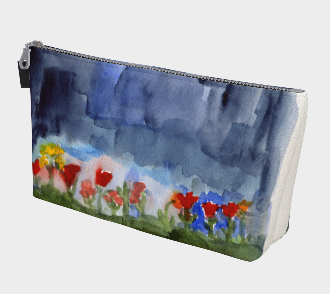 NYC Skyline Flowers Small Accessory Pouch T-Bottom