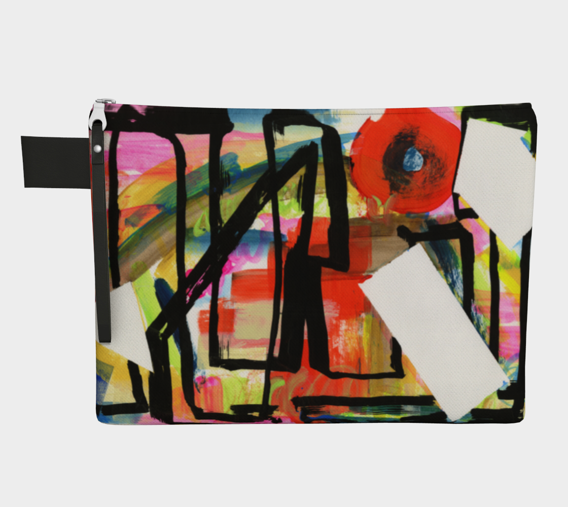 "Homegrown Graffiti with Poppy" Zipper Carry-all