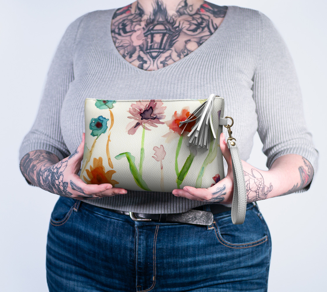 "Wildflower" Vegan Leather Make-Up Bag